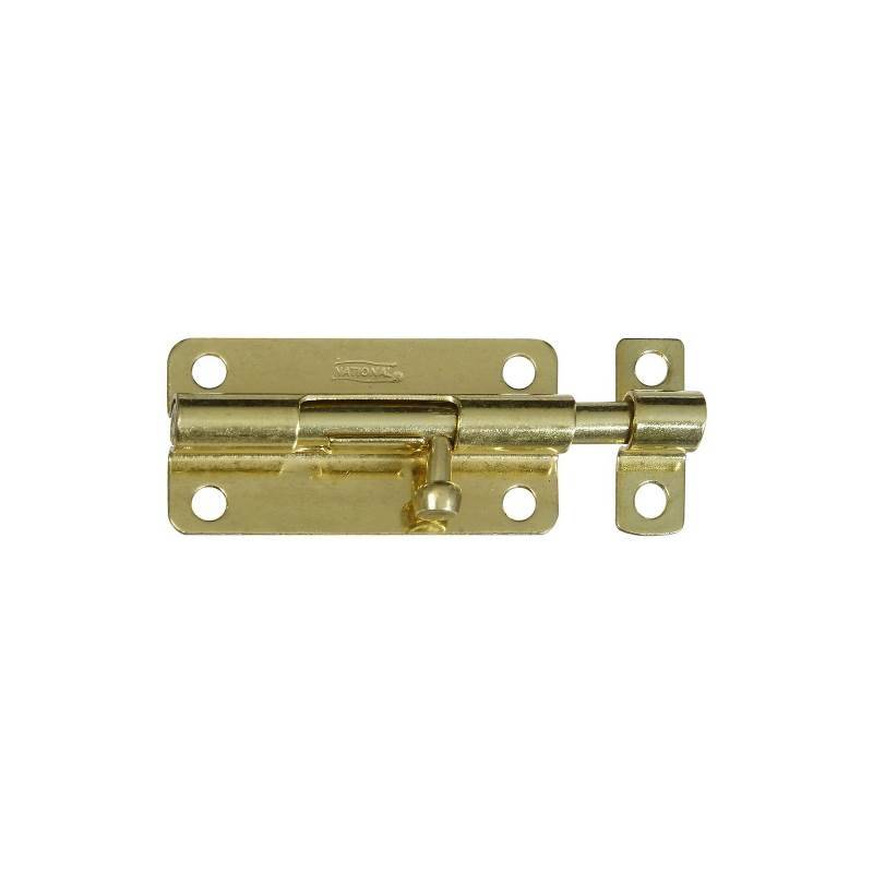 Brass Steel Barrel Door Bolt 4 in x 0.32 in for Doors Cabinets Chests