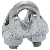 Zinc-Plated Wire Rope Cable Clamp 1/8 in Opening
