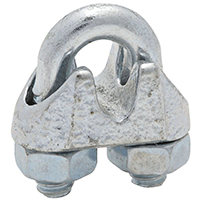 Zinc-Plated Wire Rope Cable Clamp 3/16 in U-Bolt & Saddle