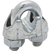 Zinc-Plated Wire Rope Cable Clamp 1/4 in U-Bolt Saddle