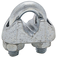 5/16 in Zinc-Plated Wire Rope Cable Clamp with U-Bolt and Saddle