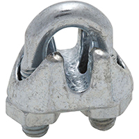 Zinc-Plated Wire Rope Cable Clamp 1/16 in for Wire Rope Loops