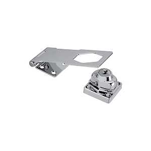 4-1/2 in Keyed Hasp Lock, Chrome Plated