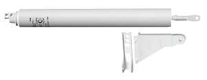 Posi-Glide Pneumatic Door Closer, White, 11-1/8 in