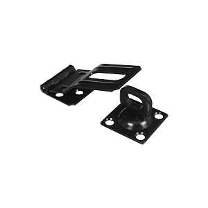 Swivel Staple Safety Hasp, Black, 4.48 in L, 0.41 in Shackle