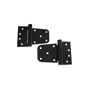 Auto-Close Extra Heavy Gate Hinge Set 3-1/2 in Black Steel