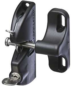 Black Auto Gate Latch 4-9/16 in, Adjustable, Key Lockable