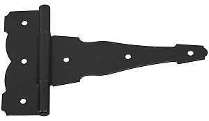 8 in Black Steel T-Hinge for Gates, Doors, Sheds