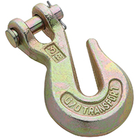 3/8 in Grade 70 Clevis Grab Hook, Yellow Chromate Finish