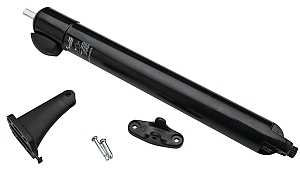 Black 12 in Storm & Screen Door Closer with Hold-Open Button