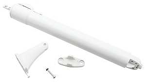 White Storm & Screen Door Closer with Hold-Open Button