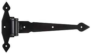 13 in Black Steel T-Hinge, 100 lb, Screw Mount