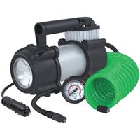 Heavy-Duty 12V Tire Inflator with Gauge, LED Light & 26 ft Reach