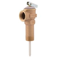 NCLX-LX Temperature & Pressure Relief Valve, 3/4 in MNPT x FNPT, Bronze