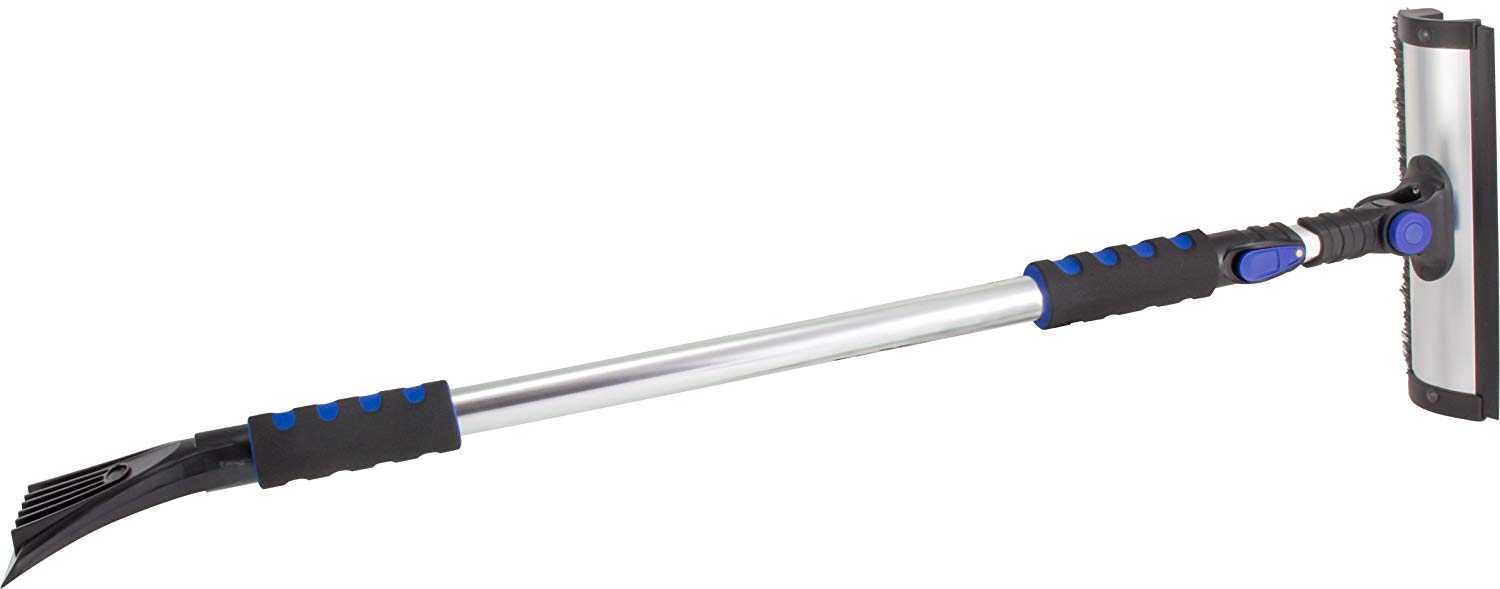 Pivoting Snow Broom w/ Quick-Lock Extension Pole, 60 in