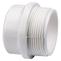 PVC Adapter Fitting 2 in Hub x 2 in MIP Male Pipe Thread