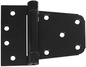 3-1/2 in. Black Steel Spring Gate Hinge