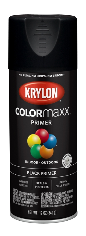 Black Primer Spray Paint, 12 oz Aerosol