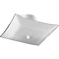 FIXTURE CEIL 2LT SEMI SQ WHITE