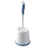 Toilet Bowl Brush with Caddy, Cylindrical Plastic Holder