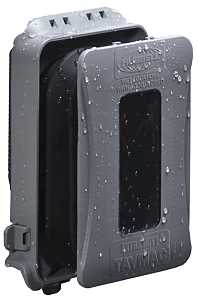 Extra Duty 1-Gang Expandable Weatherproof In-Use Cover, Gray