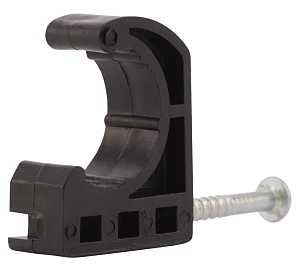 1/2 in Plastic J-Hook Single Nail Pipe Clamp 10 Pack