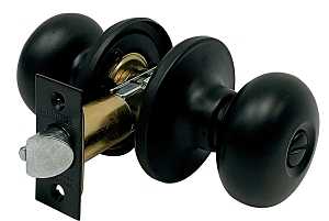 Matte Black Privacy Tubular Door Knob Lock