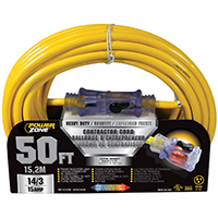 CORD EXT 14/3 SJTOW X 50FT YEL
