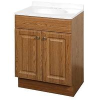 24 in Oak Raised Panel Vanity Combo