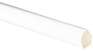 Round Quarter Crystal White Molding 8 ft