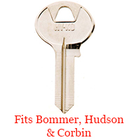CO106 Key Blank, Nickel-Plated Brass for Corbin Russwin Locks
