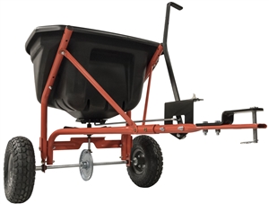 Tow-Behind Broadcast Spreader 110 lb Poly Hopper 17,500 sq ft