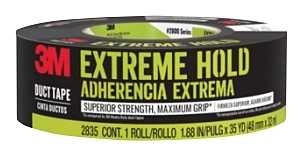Extreme Hold Black Duct Tape 1.88 in x 35 yd Heavy-Duty