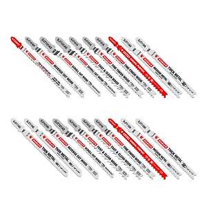 20-Pc Jig Saw Blade Set for Wood & Metal