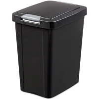 WASTEBASKET TOUCHTOP BLK 7.5G