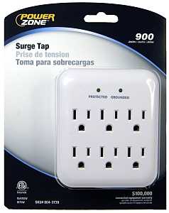 TAP SURGE 6 OUTLET 1140J WHITE