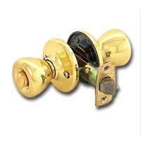 Tylo Keyed Entry Door Knob Polished Brass K3 Keyway Grade 3