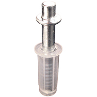 Spring-Loaded Bifold Door Top Pivot Pin, 3/8 in x 1 in Nylon