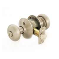 Plymouth Keyed Entry Door Knob Lock, Satin Nickel, Grade 2