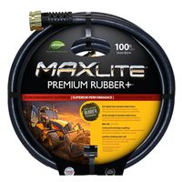 MAXLite 5/8 in x 100 ft Black Rubber+ Garden Hose