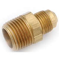 Brass Tube-to-Pipe Connector, 3/8 in Flare x 3/8 in MPT