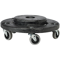 Twist-Lock Dolly for BRUTE Refuse Containers, Black