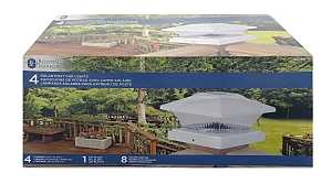 Solar Fence Post Cap Light, White (4-Pack)