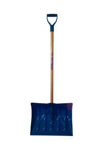Snow Shovel with Ash Handle, 18 in Blade, Blue