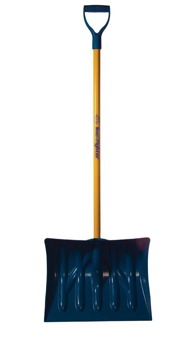 18 in Snow Shovel with Steel Handle, Blue