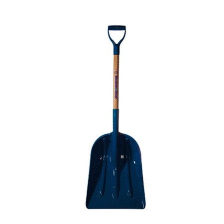 12 in Scoop Shovel with Ash Handle, Blue Handle