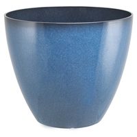 Blue Resin Planter Pot, 15 in H