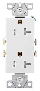 Decorator Duplex Tamper-Resistant Receptacle 20A 125V White