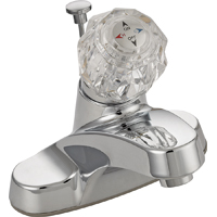 4 in Centers 1-Handle Chrome Lavatory Faucet with Acrylic Handle
