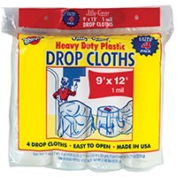 CLOTH DROP PLASTIC 1MIL 9X12FT